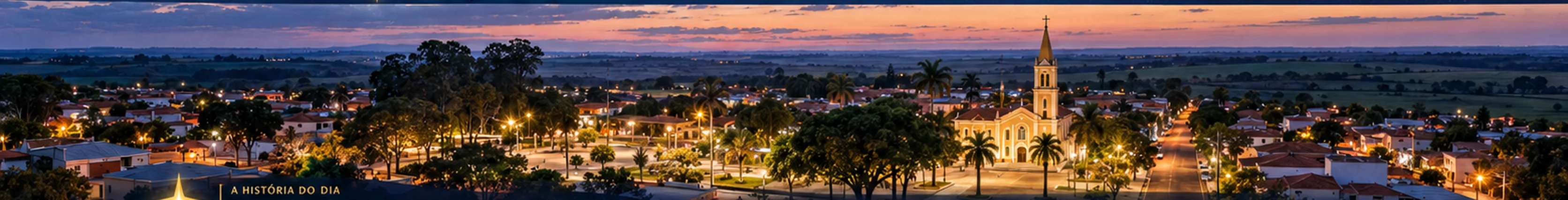 Vista noturna de Altair com a igreja matriz iluminada
