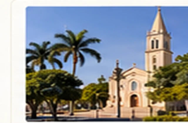 Praça e igreja de Altair durante o Dia da Cultura